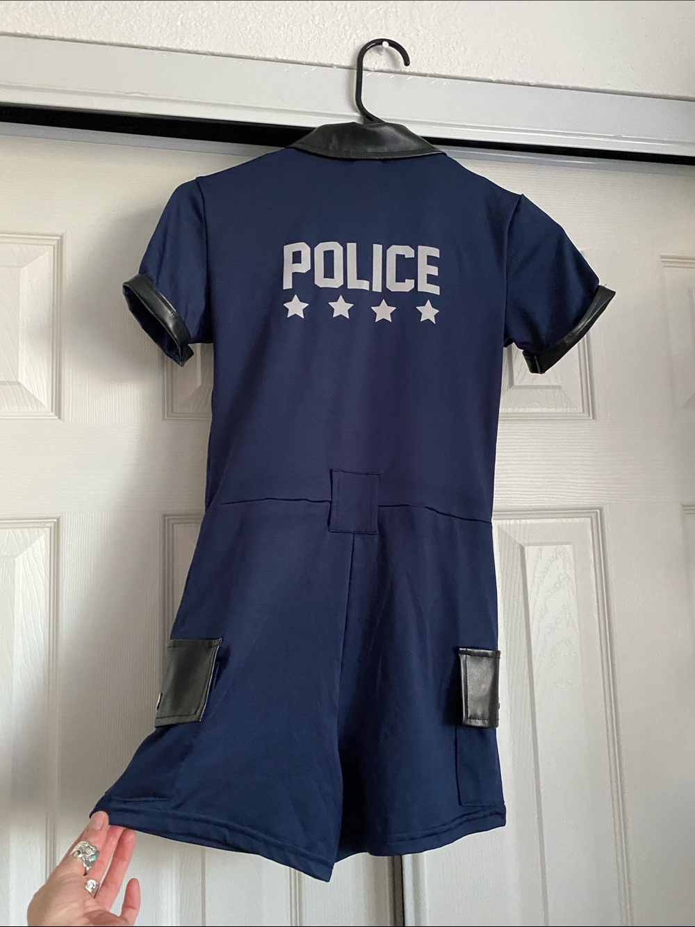 🌙 Spirit Navy Police-Inspired Women’s Romper Costume Extra Small - Picture 9 of 9